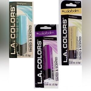 3pk Tinted & Scented Lip Balms-Mighty Mint, Vanilla bean & Grape squeeze flavors